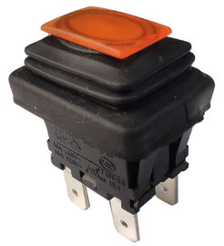 Commutatore elettrico del pulsante, alloggio di PA66/PC, LED arancio, impermeabile, LC83-3
