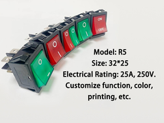 Interruttore Light Country Rocker 32*25mm 25A 250V