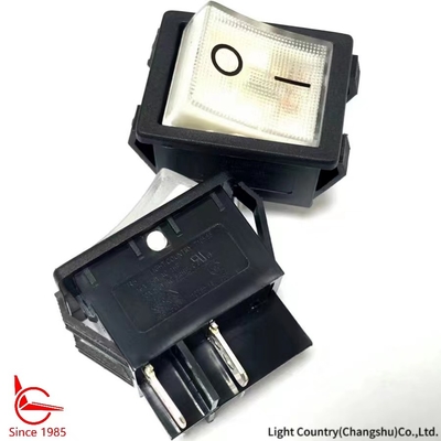 Interruttore per presa di alta qualità bianco illuminato ON OFF, 32*25mm, VDE/TUV/UL