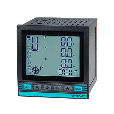 3,5 in LCD visualizzi la serie di DW9L 3 protocollo multifunzionale del registratore RS485 Modbus-RTU di potere di fase