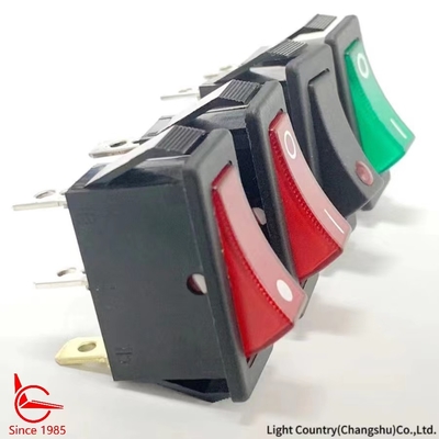 Good Quality ON-OFF R4 Rocker Switch con luce rossa 33*15mm 16A 250V UL VDE