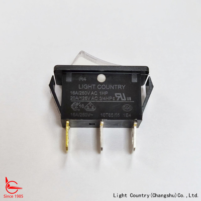 Interruttore Rocker illuminato da LED bianco di alta qualità, R4, 33x15mm, ON-OFF, 20A 125V