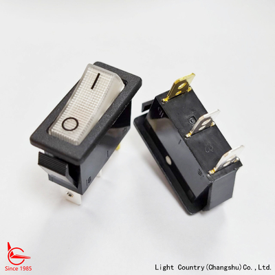 Interruttore Rocker illuminato da LED bianco di alta qualità, R4, 33x15mm, ON-OFF, 20A 125V