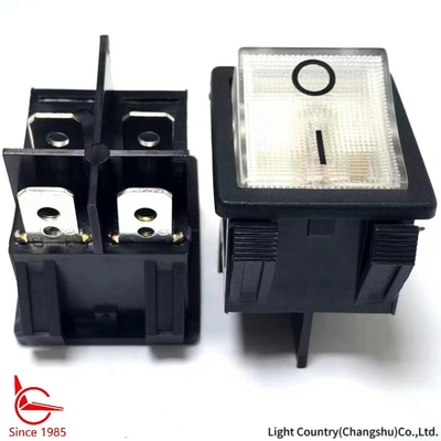 Interruttore per presa di alta qualità bianco illuminato ON OFF, 32*25mm, VDE/TUV/UL