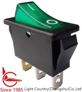 LC R4 Rocker Switch ON-OFF 33*15mm Verde illuminato 16A 250V UL VDE
