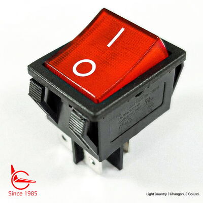 Good Quality Taiwan Brand R5 Rocker Switch, 32*25mm, ON-OFF, Lampada rossa, 16A 250V